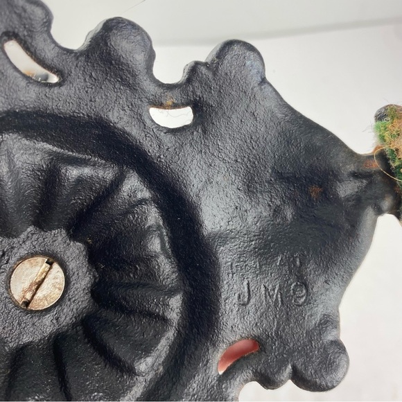 Vintage Victorian Table Top Vanity Oval Black Mirror Cast Iron Ornate Swivel MCM - Picture 7 of 7